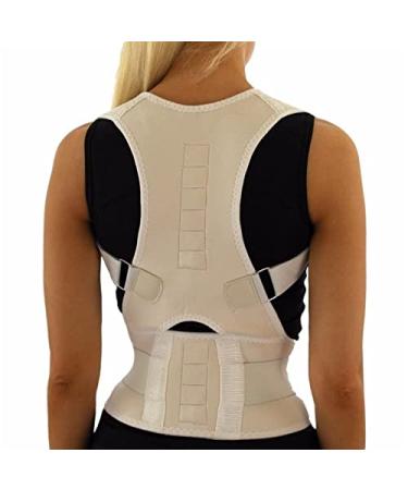 Posture Key Support Corrector Magnetic Therapy Back Straight Shoulder Strap Belt Proper Adjustable Male & Female (Color : Black Size : XXL 90-100cm) vision Black XXL 90-100cm - Buy Online on GoSupps.com