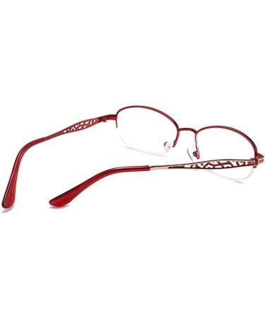 Zukky Anti-Blue Light Glasses for Women - Exquisite Hollow Bracket Oval Metal Frame - AM23 Red - Size 4x - Computer & Reading Glasses - Buy Online on GoSupps.com