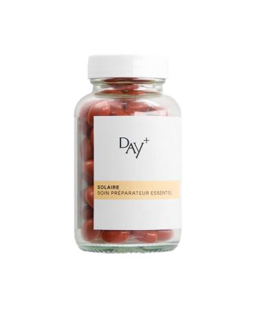 DAY+ | Essential Preparing Care | Solar Supplement | Boosts Melanin, Prepares for Tanning & Gives a Healthy Look | Beta-Carotene, Copper, Selenium | 30 capsules - 1 month cure