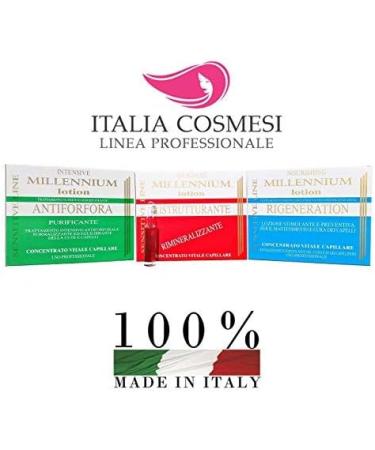Softening and revitalizing lotion advanced formula for the maintenance and care of hair with menthol 7 ampoules of 10 ml professional Millennium line - Buy Online on GoSupps.com