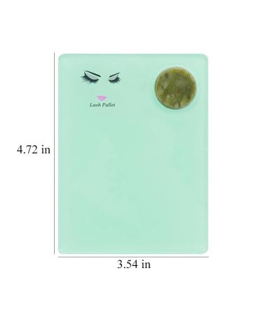 Eyelash Extension Pallet Holder Set - 2 in 1 Acrylic & Round Jade Stone Lash Grafting Tool Pad | Blue - International Shipping Available - Buy Online on GoSupps.com