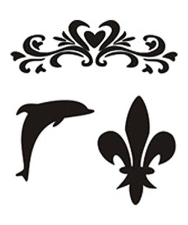 Eulenspiegel 108055 - Self-adhesive stencil set Noblesse