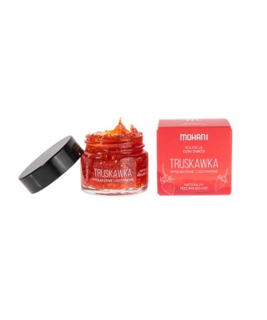 Mohani Smoothing and Nourishing Lip Scrub Strawberry - smoothing and nourishing lip peeling strawberry (Nawil aj co -ochronny Balsam Do Ust Mohani - Truskawka) 15 ml