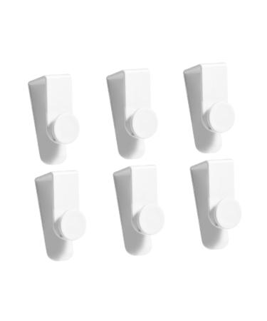 Cabilock 6pcs Hook up Wall Mount Clothing Rack Door Clothes Hanger Over Door Hanging Hooks Shower Door Porch 7.3X3X2.5CM White