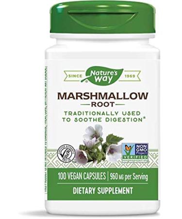 Marshmallow Root, 480 mg, 100 Capsules, From Nature's Way (Pack of 4)
