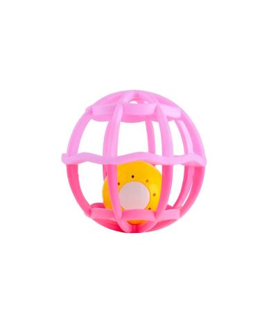 GOODWAY Soft Activity Ball  Rattle Toy  Teether  Musical and Lights Ball  Music and Flashing Lights Shake and Roll Ball Gym Balls  for Newborn  Toddler  Children 0+ Months  3-18 Months  Pink