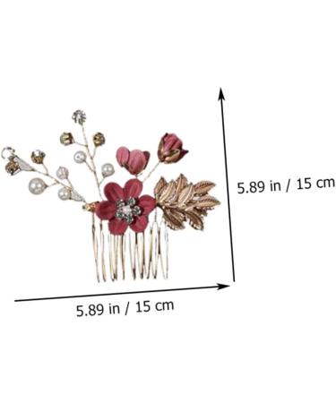Angoily 3 Sets Hairpin Hair Clips for Braids Hair Accessories for Women Braids Red Hair Accessories for Women Floral Hair Comb Hair Pin Wedding Headpieces Zinc Alloy Pearl Mosaic Miss - Buy Online on GoSupps.com