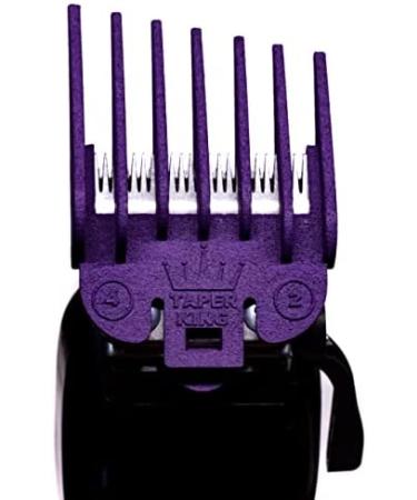 Taper King Amethyst Clipper Guide Comb Set #2-#4 - Achieve Foolproof Tapers & Fades at Home with Wahl/Conair Clippers! Compatible with #2-#4 (6mm-13mm) - Buy Online on GoSupps.com