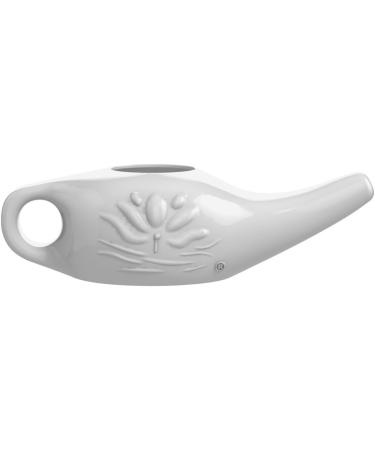 Himalayan Chandra Porcelain Neti Pot - White/Yellow | Sinus Relief Tool - Buy Online on GoSupps.com