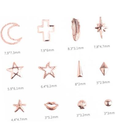 FRCOLOR 3 Boxes nail tools nail art decoration nail accessories nail decorations for nail art manicure tools rose gold decorations nail art ornaments nail art rivet boxed 3d - Buy Online on GoSupps.com