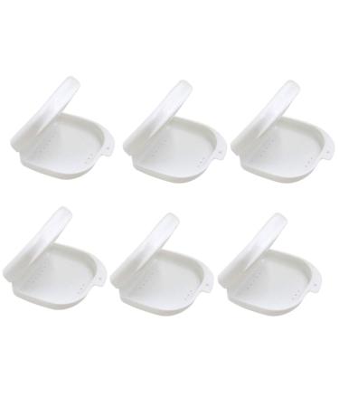 6 Pcs Dental Orthodontic Retainer Case with Vent Hole Personal Denture Storage Boxes (White) - Buy Online on GoSupps.com