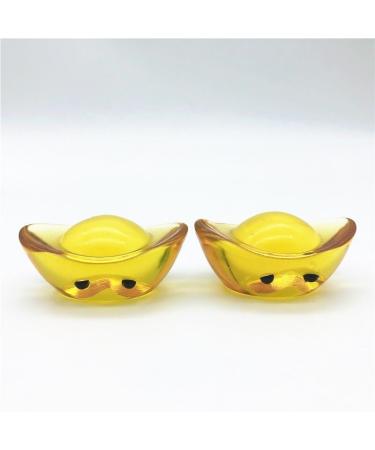 Natural Crystal Rough 1pc Cute Yellow Glass Glazed Carved Hedgehog Stone Gemstone Home Decorative Stones and Crystals - Buy Online on GoSupps.com