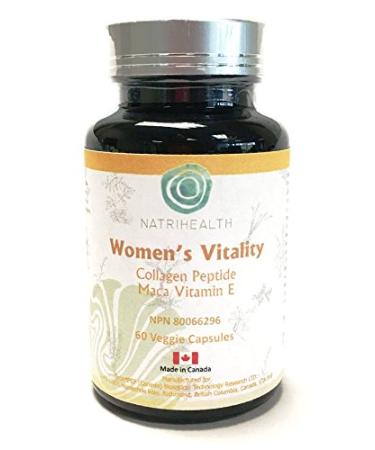 Natrihealth Women's Vitality Collagen Peptide Maca Vitamin E 60 Veggie Capsules