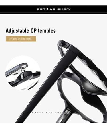 SERONI Blue Light Blocking Glasses for Women & Men - TR90 Round Frame Anti-UV Clear Lens 54mm for Computer & Reading - Buy Online on GoSupps.com