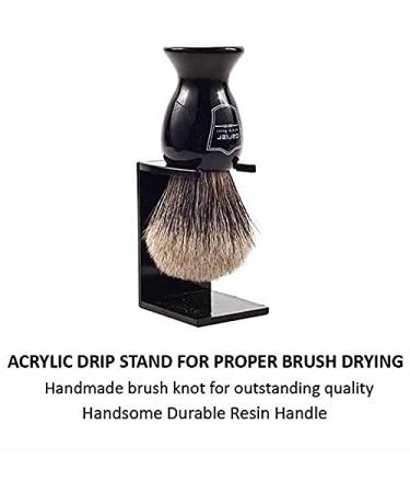 Buy Parker 100% Pure Badger Hair Shaving Brush with Stand - Premium Quality Shaving Accessories for Men | International Shipping Available - Buy Online on GoSupps.com