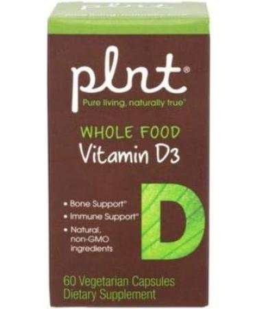 Plant Whole Food Vitamin D3 2000IU - Bone & Immune Support | Non-GMO Vegan Capsules - Buy Online on GoSupps.com