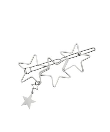 FRCOLOR star hair barrettes hair barrettes for women silver hair clip silver barrettes women's hair clips star hair clip cute hair clips for women Hair Accessories alloy Miss pin