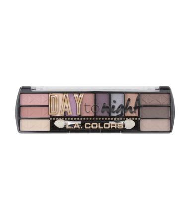 L.A. COLORS Day To Night 12 Color Eyeshadow Palette, Dawn, 0.28 Oz CES421 Dawn