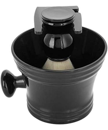 POFET 3-in-1 Beard Shaving Set - Shaving Brush Stand & Bowl for Men | Premium Grooming Kit in Black - Buy Online on GoSupps.com