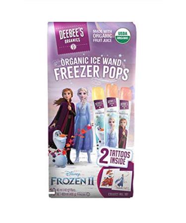 Deebee's Organic Disney's Frozen II Ice Wand Freezer Pops 2 packs of 10