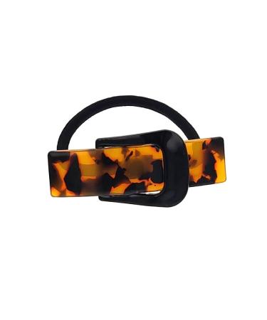 Araban Scrunchie Black Beige Brown Buckle