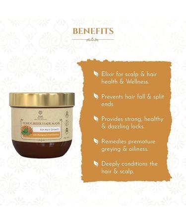 Fenugreek Hair Mask for Hair Growth & Fall Control | Bhringraj Conditioning Mask for All Hair Types | 200g - Nourish & Revitalize Your Hair - Buy Online on GoSupps.com