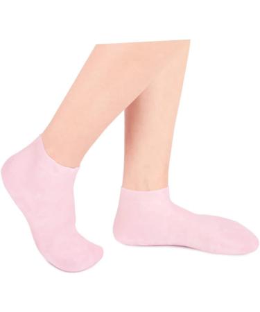 FRCOLOR 3 Pairs Sock Moisturizing Gel Booties Beauty Care Exfoliating Skin Protect Soles Tableware Sucker Titanium Ear Pick Essential Oil Spa Women's Heel Pink Silicone Gel Sebs - Buy Online on GoSupps.com