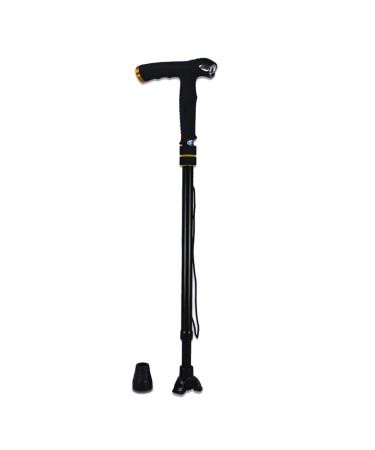 Cane Elderly Crutches 3 Colors One Foot Small Three-Legged Interchangeable Retractable Walking Stick Adjustment Range of 65 Cm -110 Cm Interesting Black