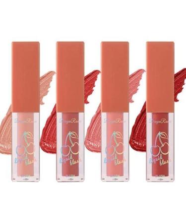 Liquid Blush, 4 Colors Cream Blush, Natural Matte Blush, Moisturizing Face Blush, Lightweight Makeup Blush, Gel Blush for Cheeks, Long Lasting Face Blush