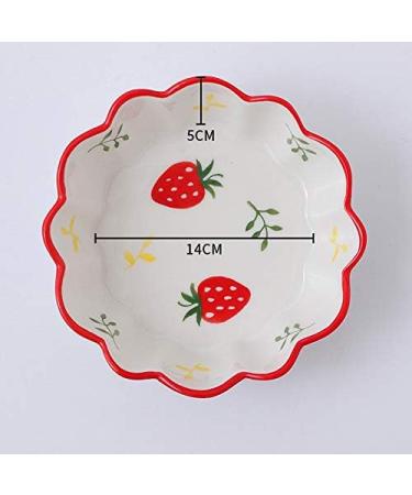 ATHUAH LIUZH Porcelain Bowls for Soup Salad Pasta Rice Cereals Dessert Yogurt Dip Ice Cream Ceramic Tableware Kitchen Tableware (Color : Rosso) - Buy Online on GoSupps.com