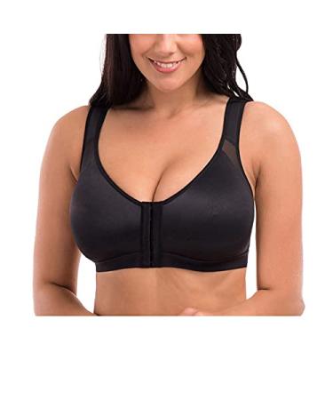 Posture Corrector Bra for Women Front Closure Wirefree Back Support Bras with Adjustable Straps Workout Bra B Small