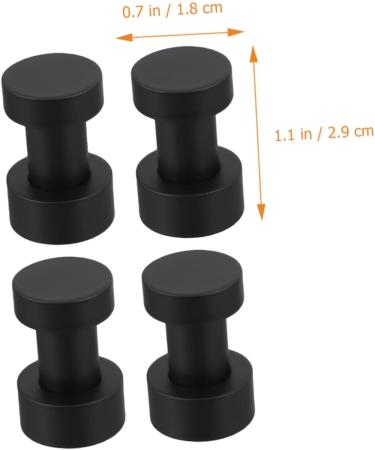 Hemobllo 4pcs Hooks Bathroom with Mounted Waterproof Home Premium Practical Mount Household Screws Towels 2.9X1.8CM Black - Buy Online on GoSupps.com