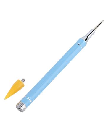 Candy Color Nail Dotting Pen Double-Ended Manicure Tool for Painting Drawing and Picking Rhinestones Lightweight and Durable (Blue)