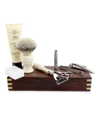 Tweezers Nail Cutter in Antique Wooden Box 9 Pecs