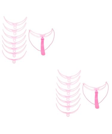POPETPOP 6 Sets Eyebrow Aid Home Tools Portable Eyebrow Tools Handheld Brow Stencils Replaceable Travel Suite 1 count (Pack of 1) Pinkx2pcs