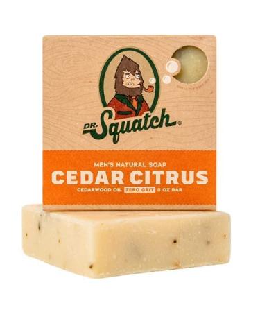 Dr. Squatch Zero Grit Cedar Citrus Bar Soap for Men - DISCONTINUED | All Natural Formula - Buy Online on GoSupps.com