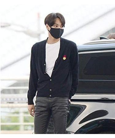 Korean Unisex Kpop Basic Black Cotton Face Mask + Oil Blotting Paper Bundle - Buy Online on GoSupps.com