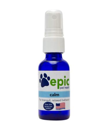 Epic Pet Health Calm- Natural Odorless Spray Made for Dogs and Cats That Promotes Relaxed Behavior, Made in USA Spray 1 Ounce