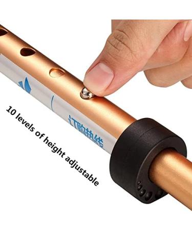 Men Walking Sticks Cane Crutches for Women Shock Absorbing Comfy Grip Aluminum Alloy Adult Forearm Crutches for Height 140-185cm/4.5-6ft Decorate Lucky Star - Buy Online on GoSupps.com