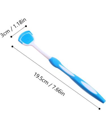 Minkissy 8-Piece Tongue Cleaning Brush Set | Plastic Scraping Tools for Adults | Blue & Orange Tongue Scrapers (19.5x3x0.6cm) - Improve Oral Hygiene - Buy Online on GoSupps.com