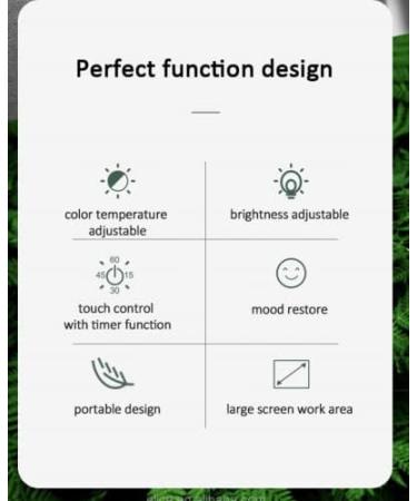 LED Light Therapy Lamp - Adjustable Brightness Portable UV Free Colour Temperature Touch Brightness Control Timer (Wood Grain) - Buy Online on GoSupps.com