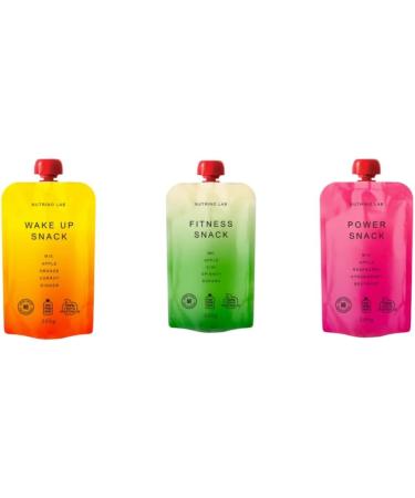 Nutrino Lab Fruit Puree Variety Pack - Exotic Gourmet Blend for Adults and Kids - 3 x 200g - Buy Online on GoSupps.com