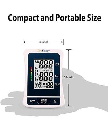 LotFancy Blood Pressure Monitor Upper Arm Large Cuff(12"-17 ) Accurate Adjustable Digital BP Machine Upper Arm Cuff 2 Users 120 Reading Memory BP Meter with Large Screen for Home Use - Buy Online on GoSupps.com