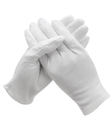 Veemoon 6 Pair Hand Protective Gloves Stretchable Lining Glove Thermal Gloves Industrial Gloves Safety Gloves Soft Gloves Cosmetic Make-up Moisturising Gloves Spa Gloves Pan Beads White