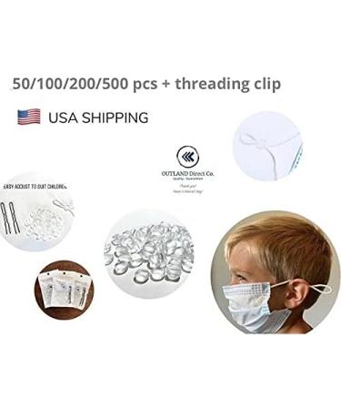 Outland Clear Cord Locks for Face Mask Adjuster PVC Round Toggle Locks for Drawstrings Adjustable Lock End for Elastic Non Slip Stopper DIY for Adults Children Elderly Mask with Threading Clips 50 - Buy Online on GoSupps.com