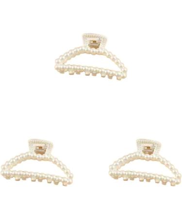 New 2025 1/3Pcs Luxury Trendy Big Pearls Acrylic Hair Claw Clips Round Pearl Makeup Hair Styling Barrettes For Women Hair Accessories Jewelry Fashion Accessories Creative Gift - Buy Online on GoSupps.com