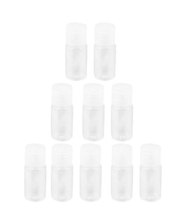 Fomiyes Transparent travel bottles plastic empty crush bottles container with folding lock for women cream liquid soap detergent 24 pieces 10 ml 5.6x2.3cm