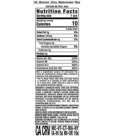 12 Pack Monster Energy Ultra Watermelon 16oz - Refreshing Watermelon Flavor - Pack of 1 - Buy Online on GoSupps.com