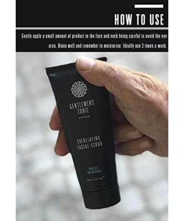 Gentlemen's Tonic Exfoliating Face Scrub for Men - Brighter Complexion and Fewer Spots (100 ml) - Buy Online on GoSupps.com