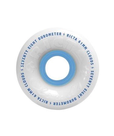 RICTA 54mm Clouds White 78a Skateboard Wheels - Set of 4, White/Blue White/Blue 54mm